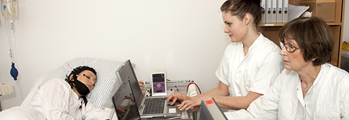 A healthy volunteer participating in a clinical study conducted at Aalborg University Hospital by researchers from the Department of Drug Design and Pharmacology and Mech-Sense, Aalborg University Hospital. A healthy volunteer participating in a clinical study conducted at Aalborg University Hospital by researchers from the Department of Drug Design and Pharmacology and Mech-Sense, Aalborg University Hospital.