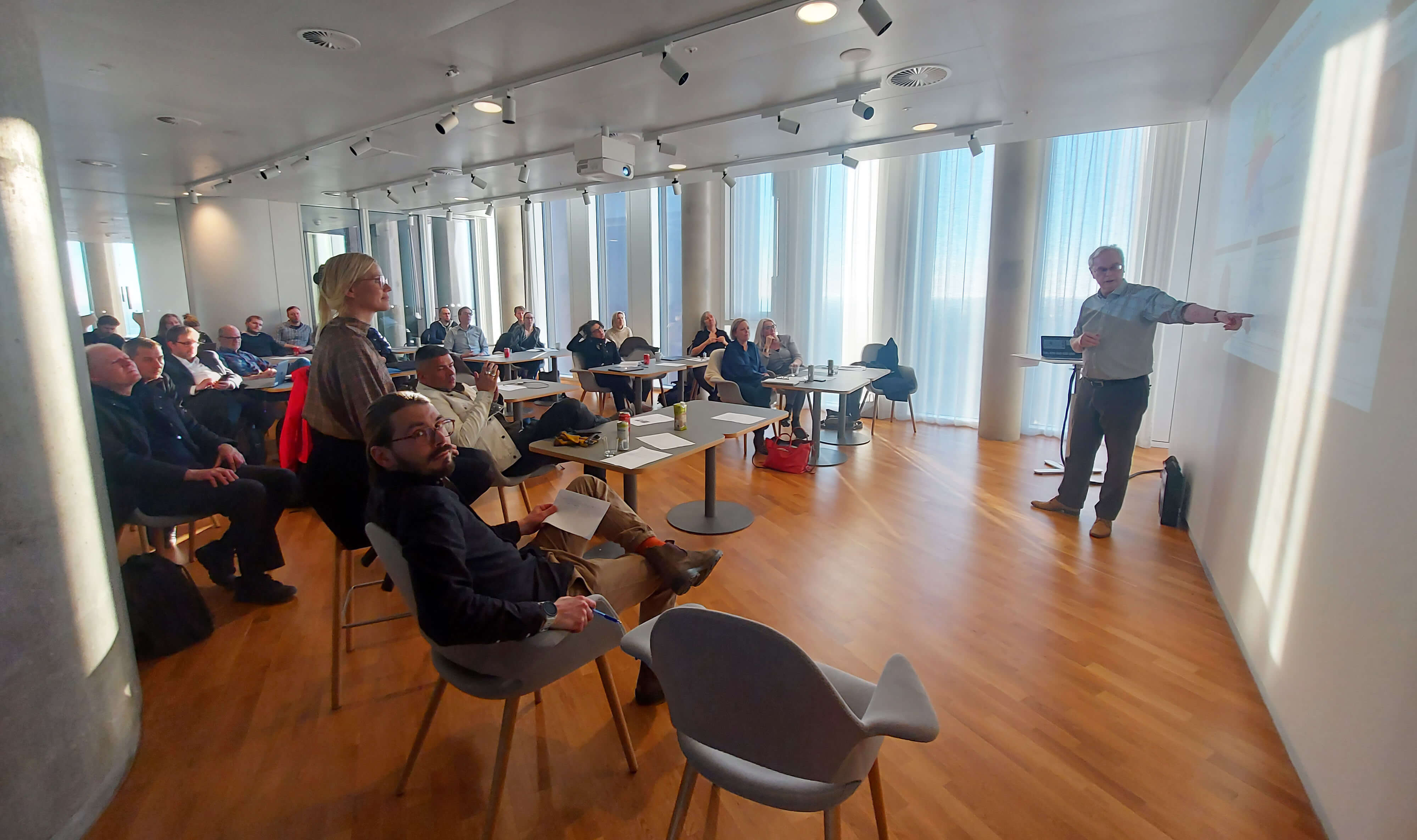 Professor Flemming Jørgensen presenting