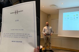 Nima presents his project to the Hørslev Foundation